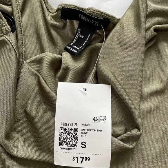 Olive green stretchy dress - Picture 3 of 3